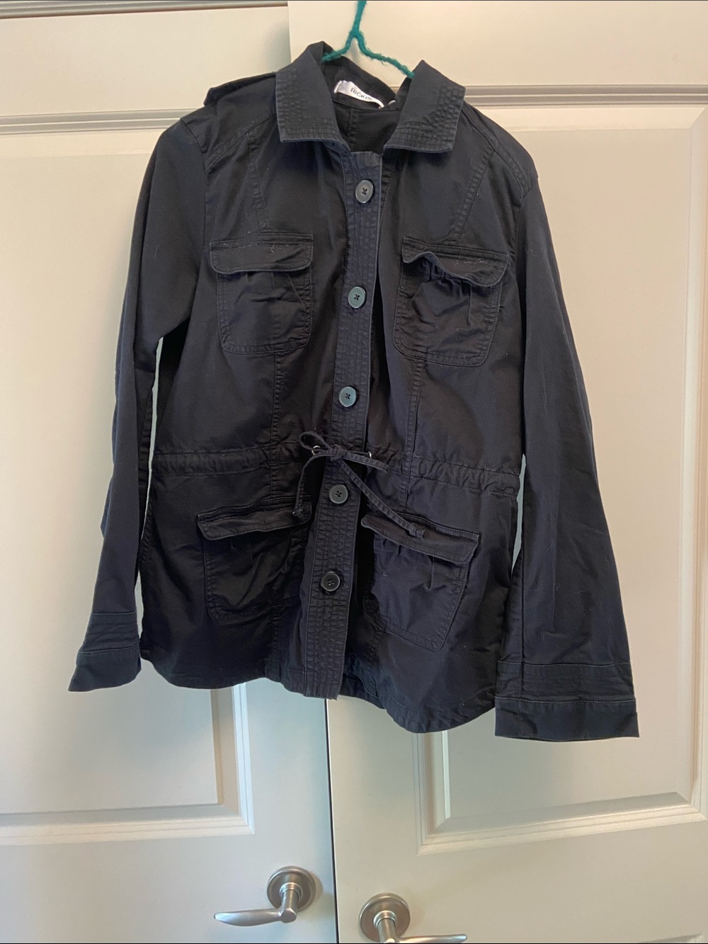 Ricki's Black Utility Jacket with Front Buttons